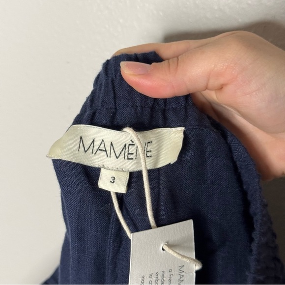 NWT MAMÈNE ESSENTIAL LINEN WIDE LEG PANT NAVY BLUE - Picture 11 of 14